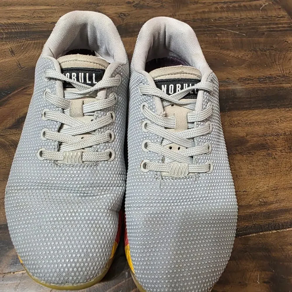NOBULL Trainer Grey Knit Mesh CrossFit Shoes – Gradient Sole Men 5 Women 6.5